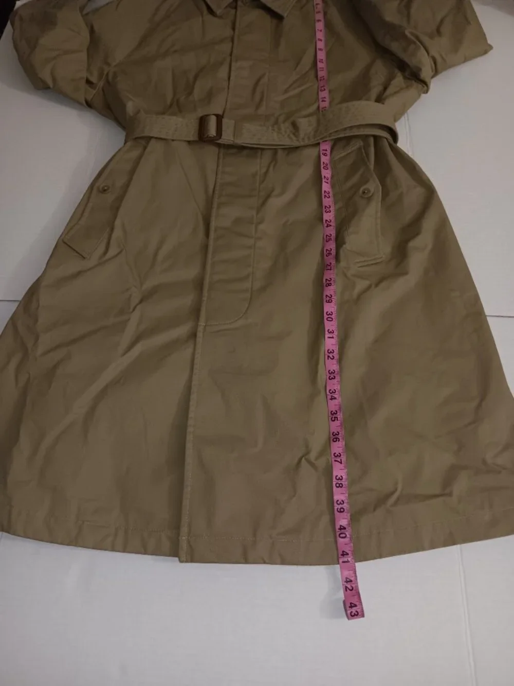 J.CREW RIVINGTON -IN- WATER -RESISTANT COTTON HIDDEN BUTTON TRENCH COAT
